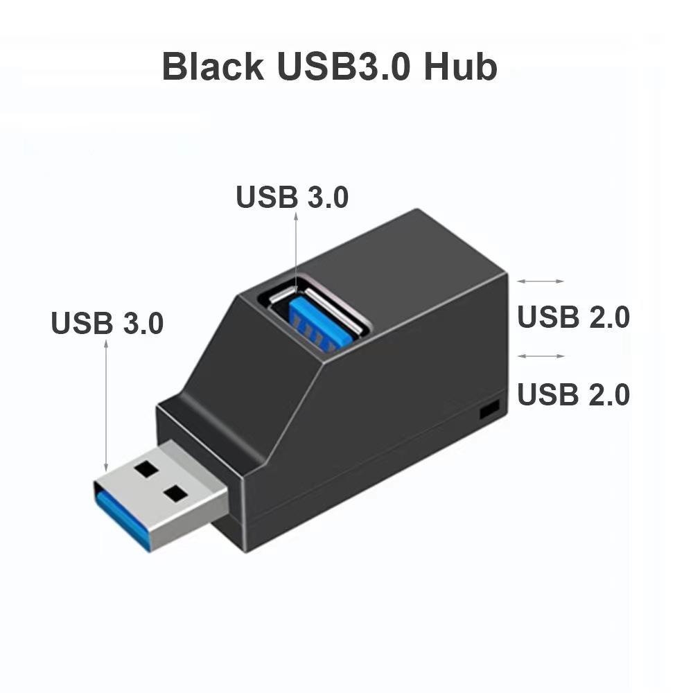 Direct Plug USB3.0 High-Speed 3-Port Multi-Interface Hub Splitter
