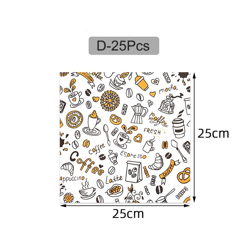 25 Sheets Deli Paper, Grease-Proof Parchment Paper Basket Liners, Food Wrappers for Sandwich, Chip, Burger & Fries, Baking Tools
