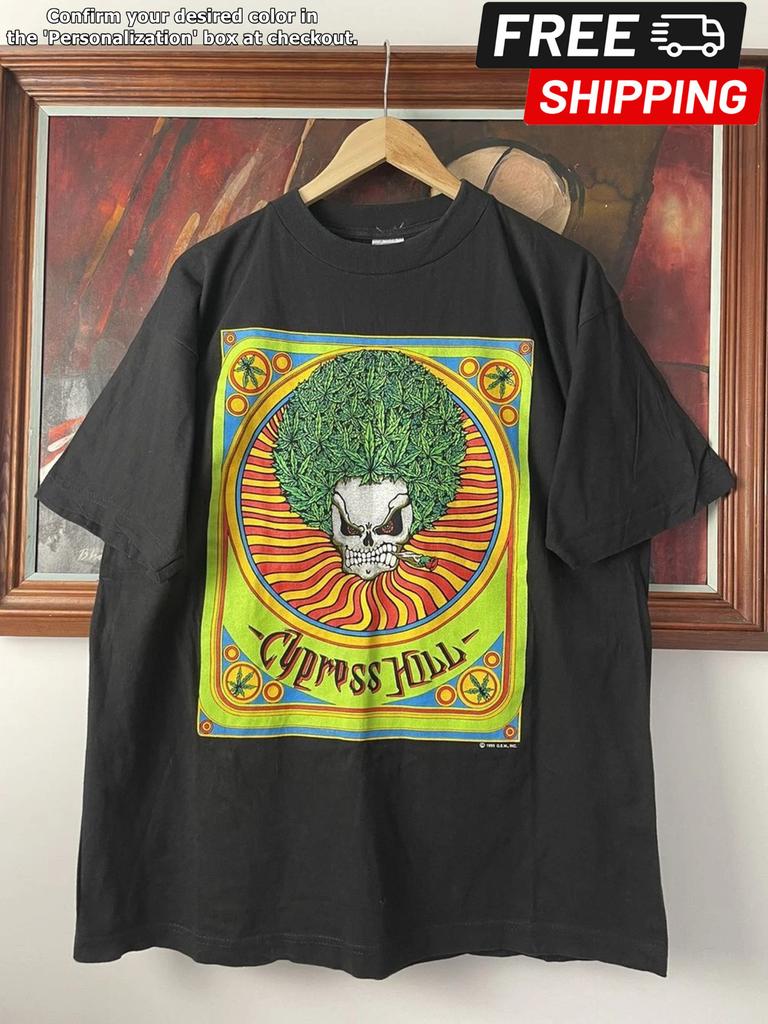 Cypress Hill Tour 1993 Vintage Hip Hop Rap Black Live Concert T-Shirt