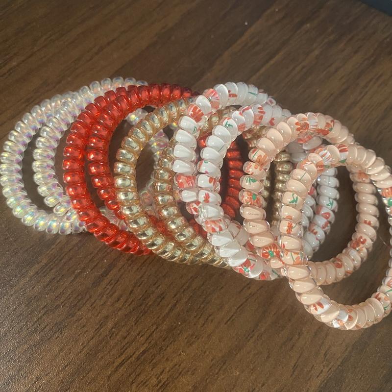 10 buc/set Elastice de păr tip arc de sârmă de telefon pentru femei, culori solide, elastice de păr pentru fete, elastic de păr tip scrunchie telefon