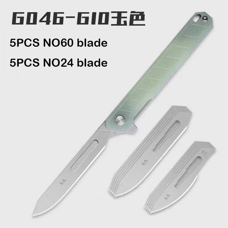 NEW The PEI/G10 Handle Folding Knife Suitable For A Variety Of Scalpel Blades Mini Portable EDC Utility Knife With NO60 Blades