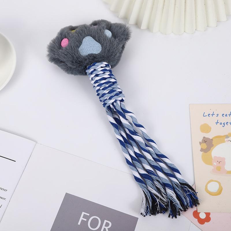 Dog & Cat Chewing Toys: Bite-Resistant Cotton Rope Knots for Interactive Play and Boredom Relief