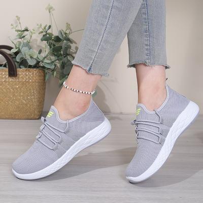 Mesh Breathable Casual Shoes, Lightweight Rubber-soled Women's Sports Shoes