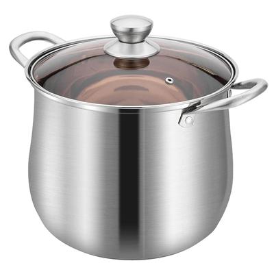 Household Induction Cooker Stainless Steel High Soup Pot Special for Large Capacity Meat Stewed Chicken Soup Hot Pot Cooking Pot