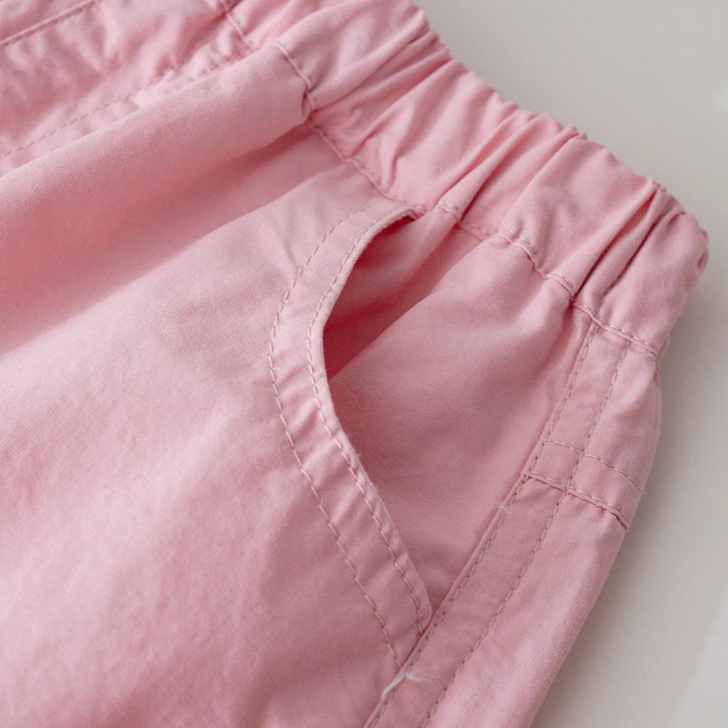 Girls' Summer Shorts Color Blocked Breathable Straight Leg Pants Baby Girls' Versatile Pants for Outdoor Wear