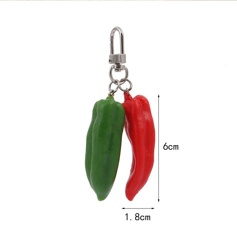 Cute Pepper Key Rings Bag Pendant Key Buckle Ornaments Car Accessories