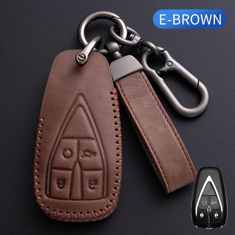 Genuine Leather Housing Remote Fit For Changan Unit Unik Cs35Plus Cs55 Plus Cs75 Plus Oshan X7 X5 Auto Key Fob Cover Case Auto Auto Accessories