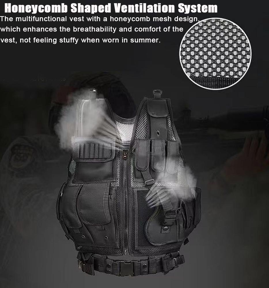 Verstellbare taktische Molle-Weste Kampf-Körperschutzwesten Sicherheitsweste Jagd Armee Outdoor CS Kriegsspiel Airsoft Trainingsjacke