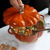 Juego de Olla de Hierro Fundido Esmaltado Wutuo de Calabaza de 20 cm