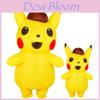 Fantasia Inflável de Mascote Detetive Pikachu Infantil Adulto de Qualidade Premium Para Cosplay e Festas de Halloween