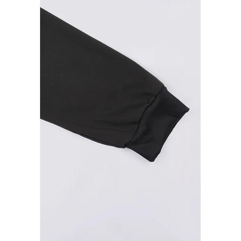 I'm Fine Everthing Is Fine Letter Printed Women Hoodies Fashion Fleece Hoody Creativity Street Loose Cotton Sweatshirts Plussize