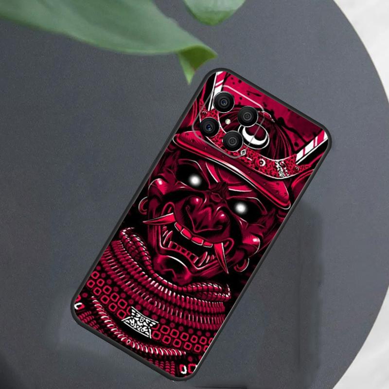 Samurai Mask Demon Case For Honor Magic 8 7 6 5 Pro Cover For Honor X9c X9b X9a X8a X8b 50 70 90 200 400 Lite
