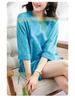 Women's High-End Chinese Style 100% Pure Mulberry Silk Ribbed Jacquard Top & Pants Set
