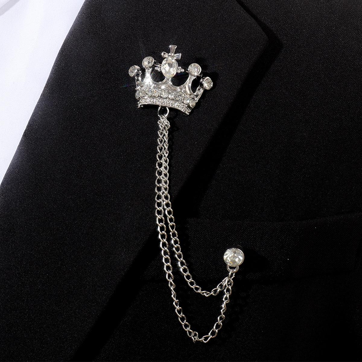 

Япония и Корея мода персонализированный воротник булавка мужская рубашка крышка цепь орел корона бахрома цепь воротник крест ювелирные изделия