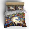 Unicorns, Flowers, Birds, Branches. Bedding Sets Duvet Cover Sets Duvet Covers Pillowcases(1 * Duvet Cover 2 * Pillowcases Without Duvet Insert)