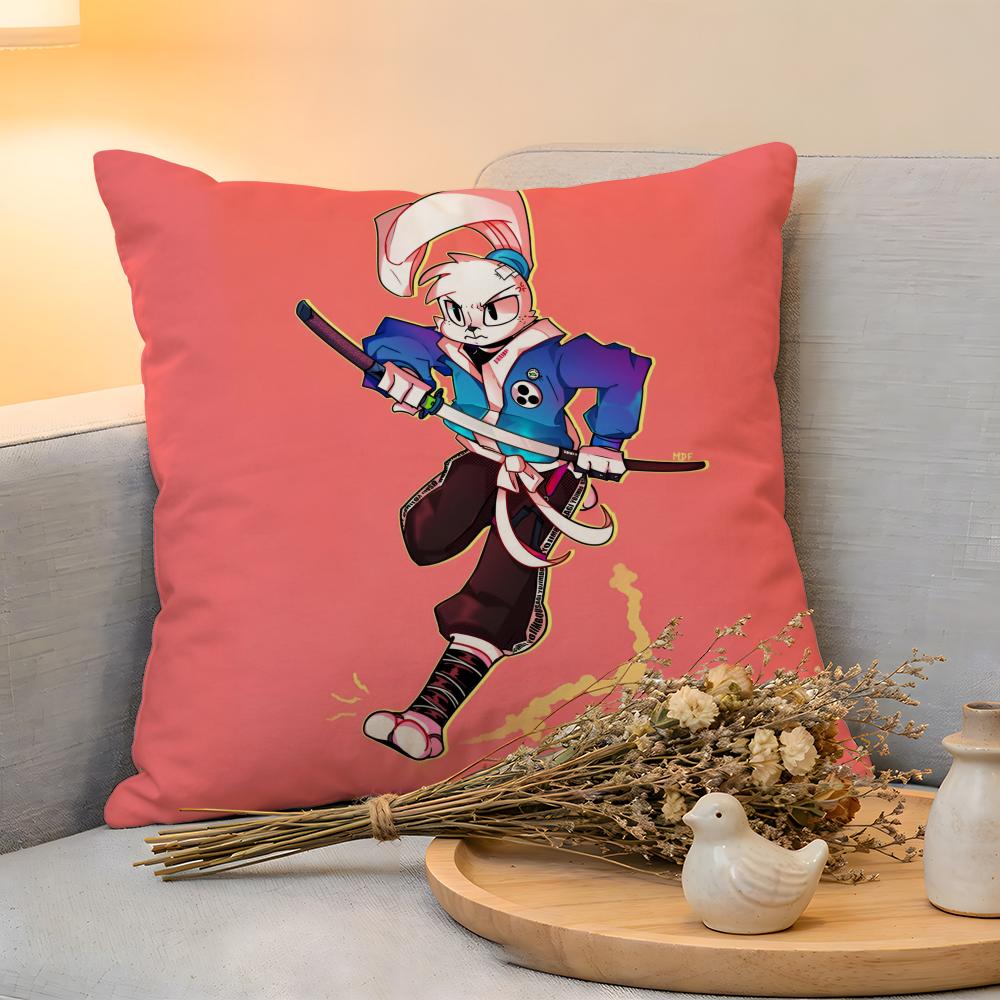 

Cushion Cover Linen SkinFriendly Soft Decorative Case For Sofa Home Decor KWaii Anime UUsagi Yojimbo Pillow cover 30x30cm