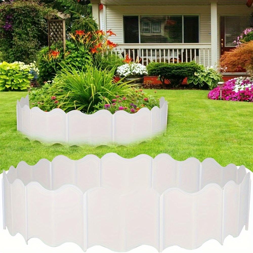 20 pezzi Bordure da Giardino in Plastica - Kit Bordure Decorative Facile da Montare, per Prato Fai da Te, Aiuole, Cortili, Vialetti - Deco Giardino Esterno