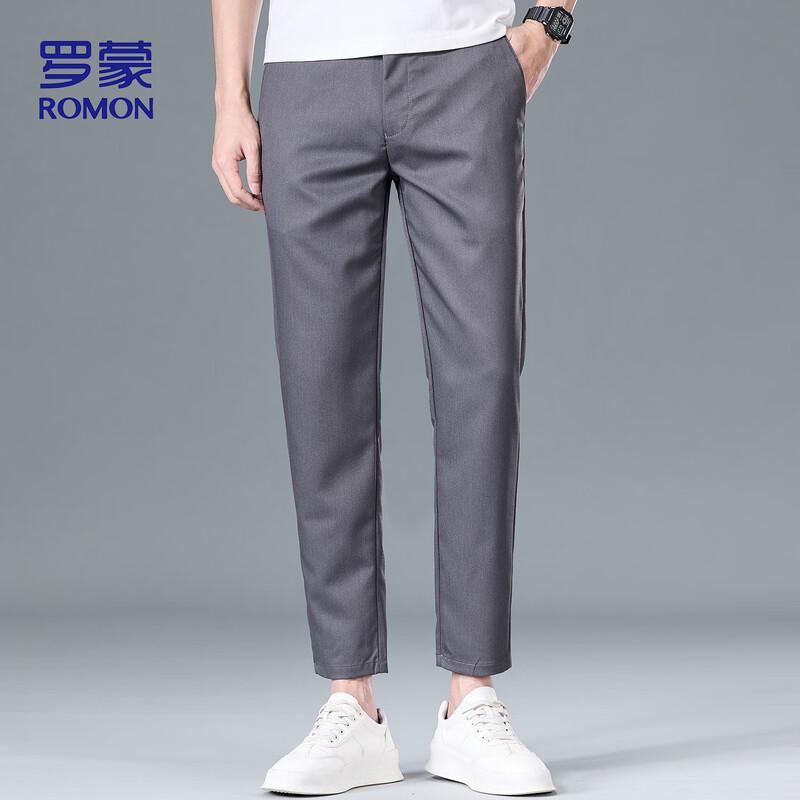 

ROMON Men s Straight-Leg Business Casual Pants 32
