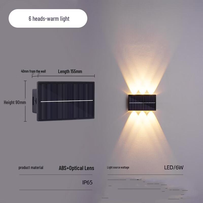UOSU Solarna Zewnętrzna Ogrodowa Lampa Ścienna