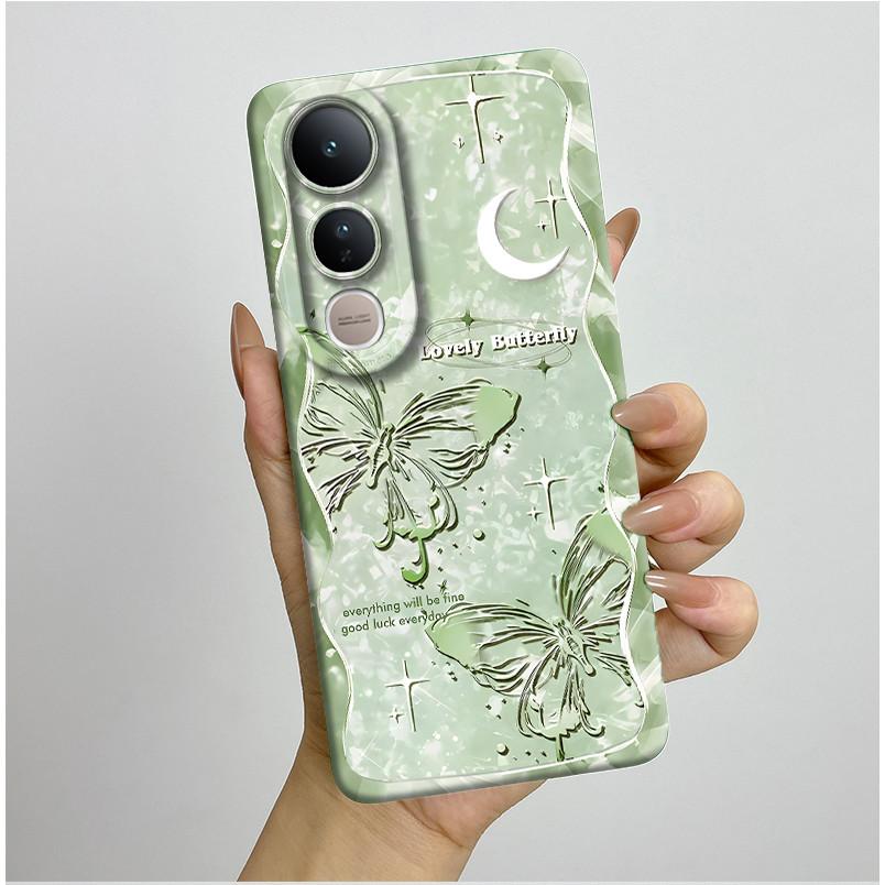 For Vivo V50 Lite 5G Phone Case Aesthetic Luxury Soft Silicone Shockproof Camera Lens Protective Back Covers Anti Slip Fundas