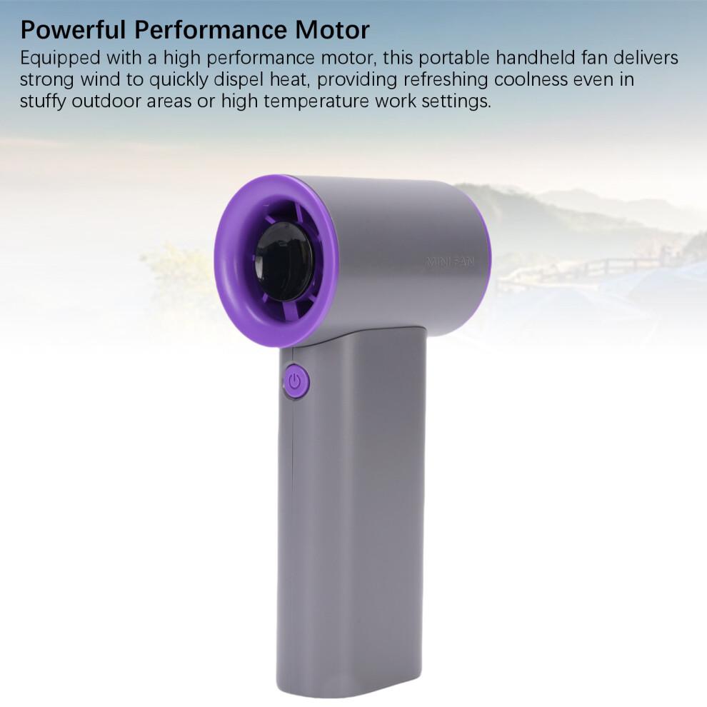 Portable Handheld Fan, Gray, 3600mAh, USB Rechargeable, Quiet & Adjustable