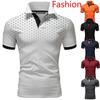 2023 Summer Multi-color Polka Dot Short Sleeve Lapel Polo Shirt