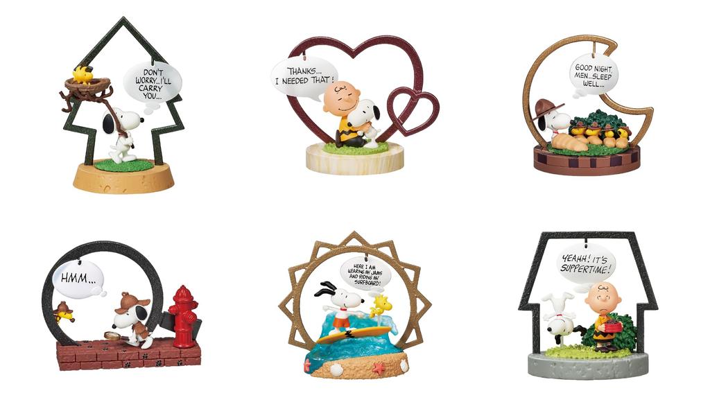Peanuts Frame Art 1 105 x 145 x Synthetic Resin Re-Ment Snoopy's Collection, Box, Approx. 215mm,