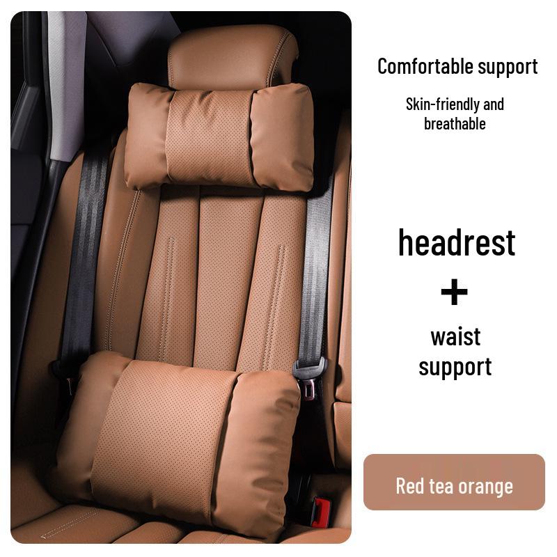 Compatible with 25 Zeekr 001 models: Nappa Leather Headrests, 007GT Lumbar Supports, and 009 Car Seat Backrests