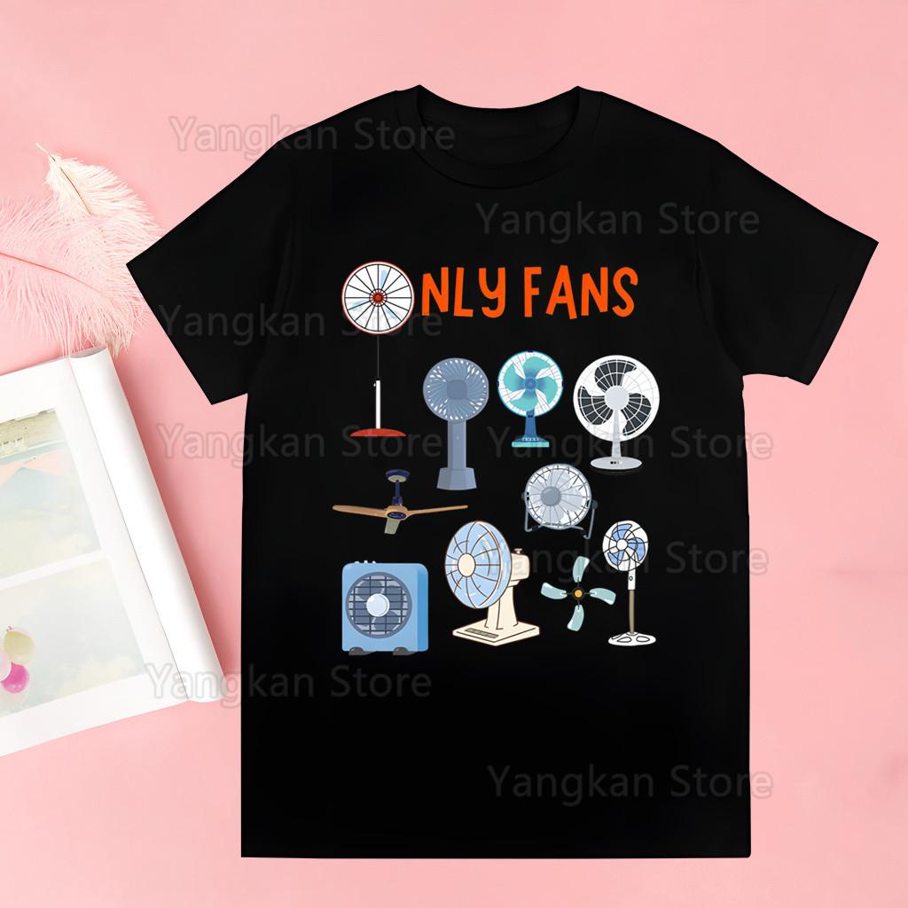 Only Fans Meme Retro Pure Printing Shortsleeved Tshirt for Men and Women Versatile Couple Plus Size Top