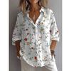Women's Shirt Floral Graphic Leaves Daily Stylish Casual Long Sleeve Shirt Collar Regular Tops Holiday Buttons Print Summer