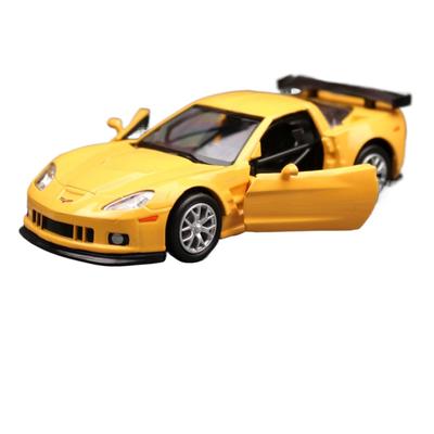 1/36 Chevrolet Corvette C6-R Model hračky pro děti RMZ CiTY Kovový závodní miniaturní natahovací sběratelský dárek pro kluky