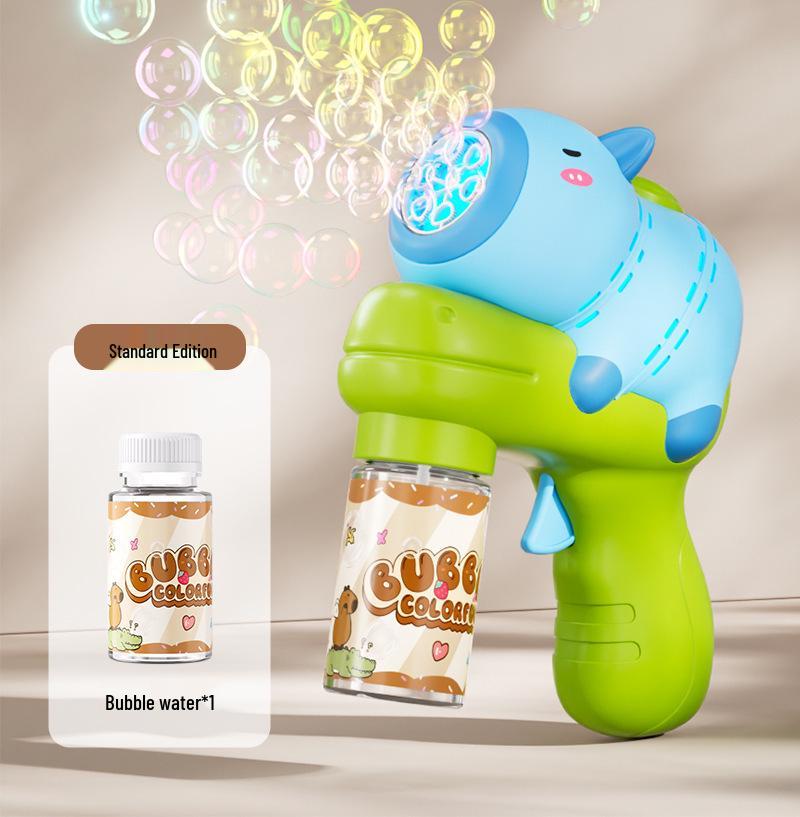 Capybara Bubble Wand: Automatic Light-Up Bubble Gun for Outdoor Parent-Child Fun