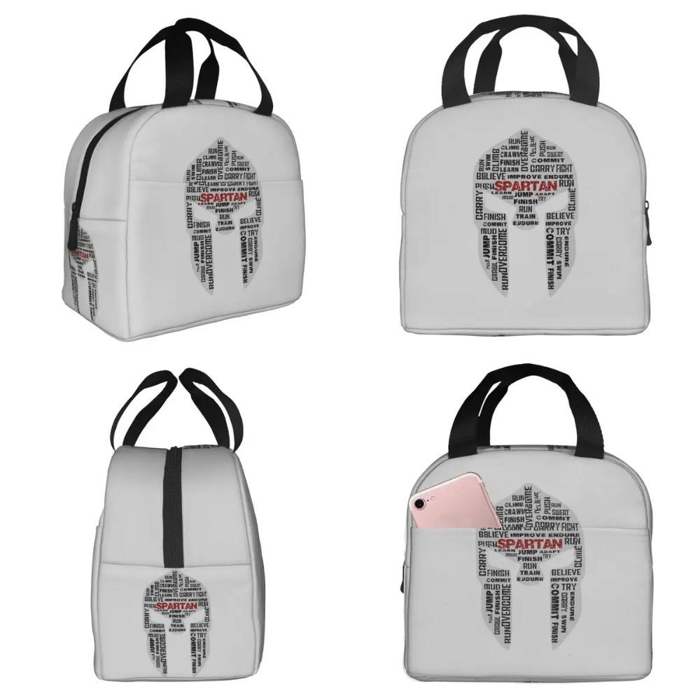 Spartan Race Helmet Insulated Lunch Bag for Women Office Cooler Thermal Food Box Tote Portable Lunch Boxes Container