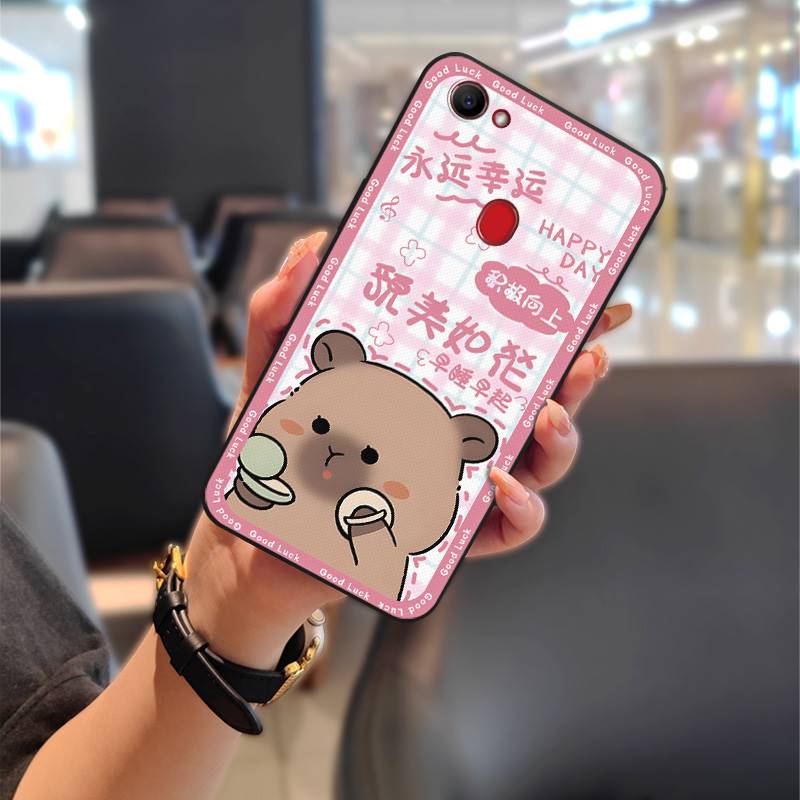 Silicone Cute Phone Case For OPPO F7 Waterproof Fashion Design Full wrap Protective Couple Dirt-resistant Anti-dust TPU