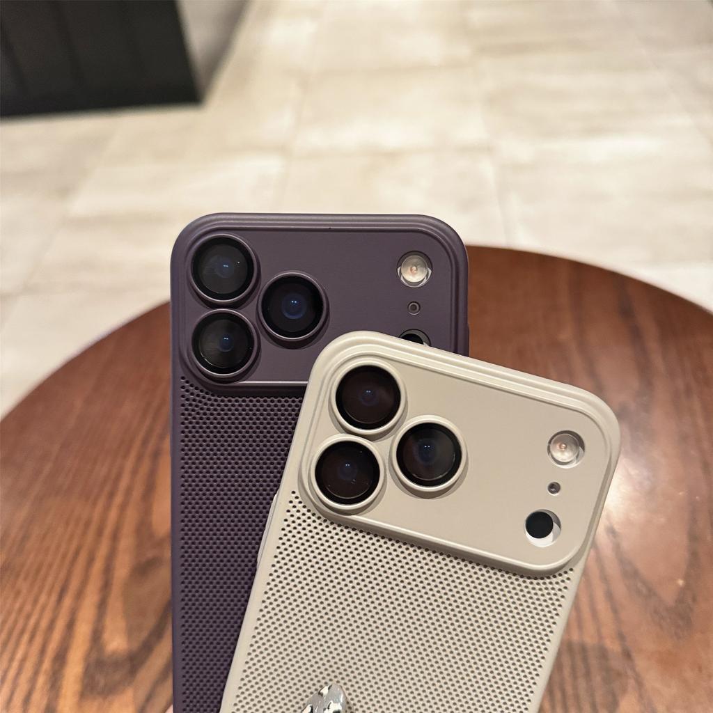 Metal Style Heat Dissipation Is Suitable for IPhone17PROMAX Skin-sensitive Mobile Phone Case Apple 16 Lens Film Hard Anti-fall Protective Cover