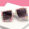 New large frame with diamonds, crushed candy granules, fashionable personality, versatile trend sunglasses, hot-selling sunglasses