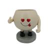 Face Planters Pots Resin Smile Face Vase Succulent Head Planter Pots Face Flower Pots Containers for Indoor Plant