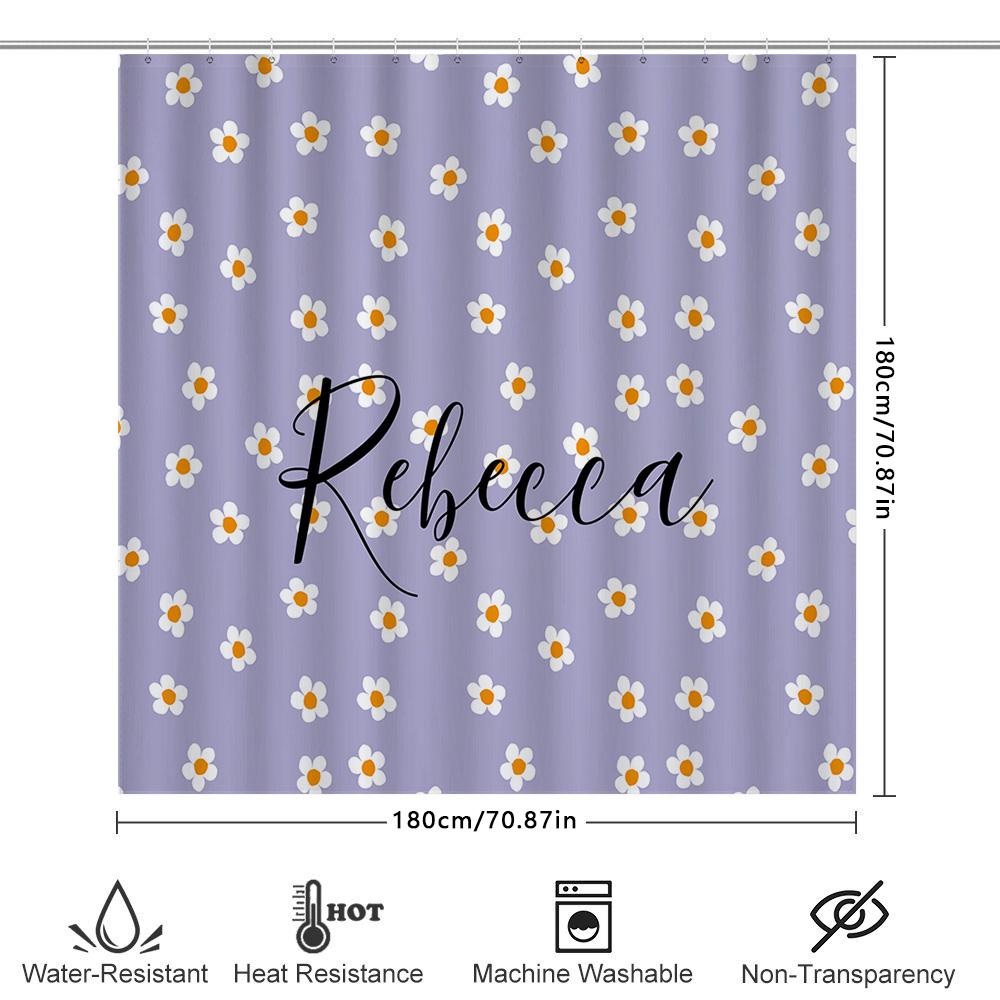 Charming Daisy Shower Curtain: Custom Name For A Fresh And Nature-Inspired Bathroom Dcor