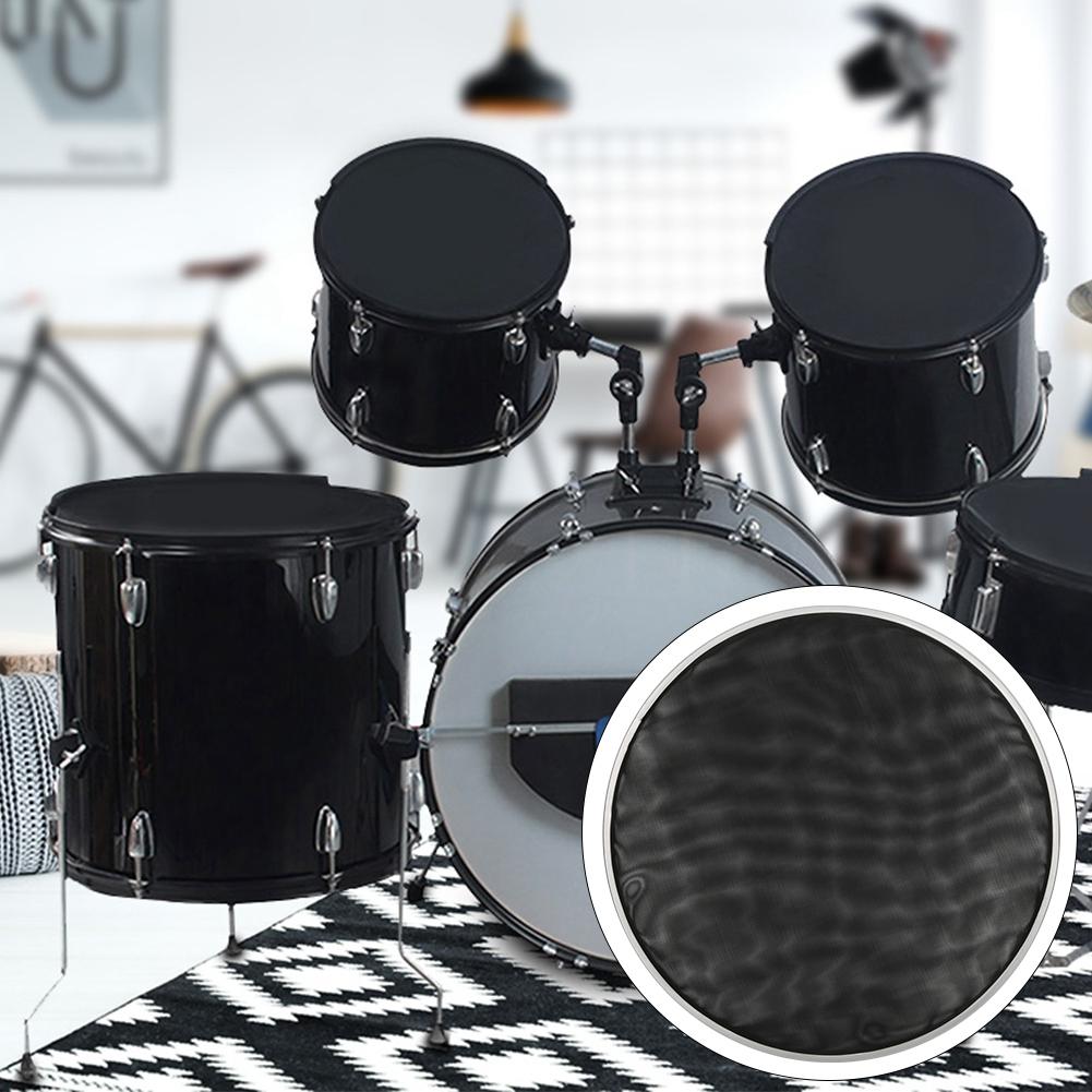 10 Inch Nylon Mesh Drum Head Silent Skin for Drum Set Percussion Instrument Parts Black