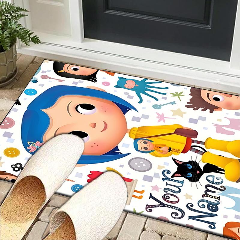 Custom NameMystery Coraline's World Carpet, Indoor Rug, Chair Rug, Living Rooms, Doormat Made From Polyester Home Decor Birthday Christmas Gifts