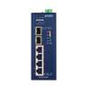 Planet IGS-624HPT Průmyslový Switch 4x 1Gb RJ-45 + 2x 1Gb SFP, PoE+ 802.3at 36/120W, IP40, DC12-56V, -40/+75°C, Fanless