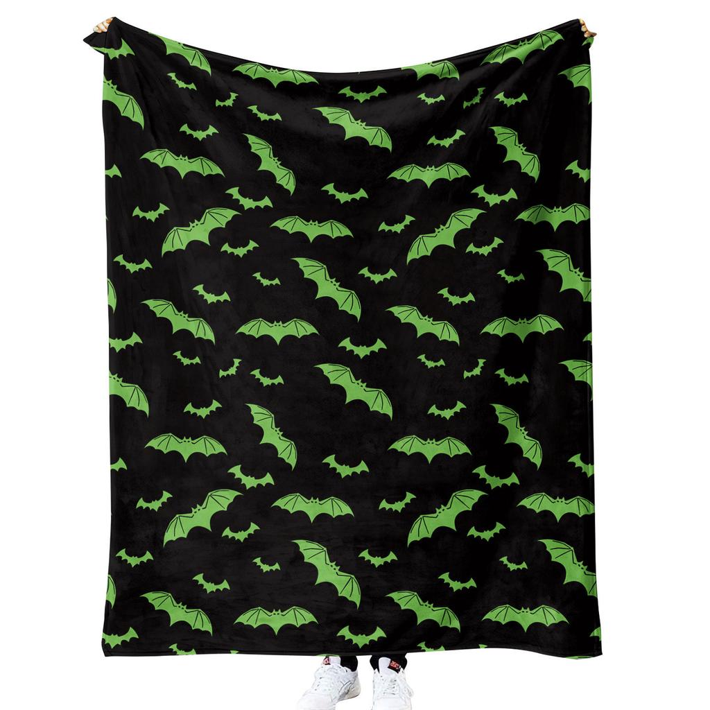 Halloween Pumpkin Design digitalprinted polyester Bedroom velvet flannel soft sofa cover blanket Fleece soft sofa cover