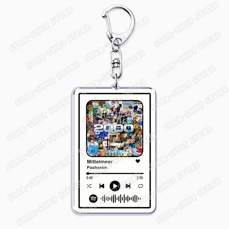 Hor Singer Pashanim Songs Keychains for Women Accessories Bag Sommergewitter Airwaves Music Keying Jewelry Fans Friend Gifts