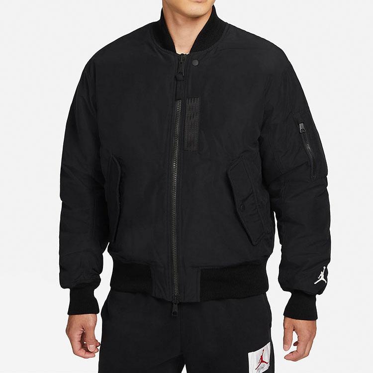 Jordan Essentials MA-1 Reversible Flight Bomber Jacket With Rib Collar Men Jackets Black DA9797-010
