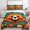 3pcs bedding set Floral Bear Includes 1 Comforter + 2 Pillowcases, Without Pillow Inserts, Soft Comfortable, Lightweight Breathable034