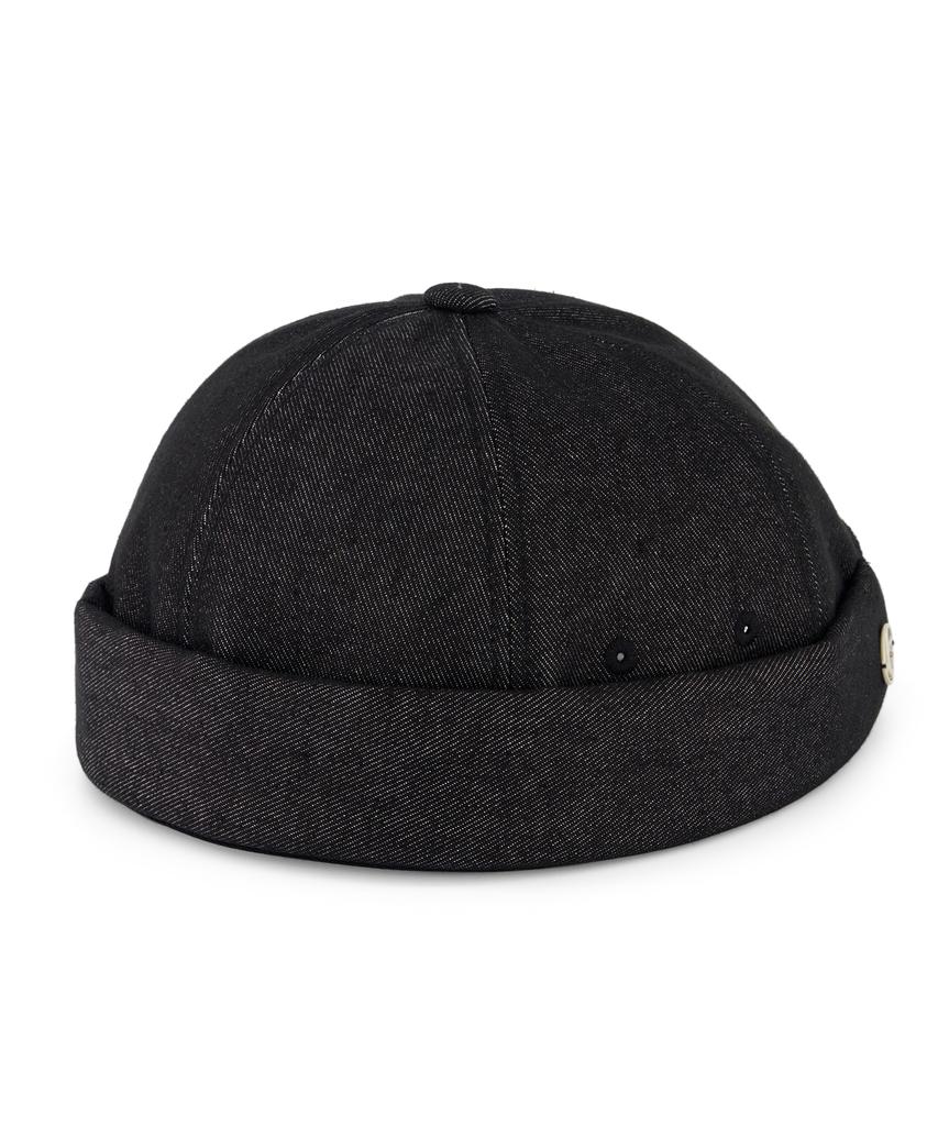 Eondeokeonteulol Big Size Oversized Denim Adjustable Brimless Watch Cap Unisex Beanie Hat Uc / Over Fit Brimless / Denim Bk