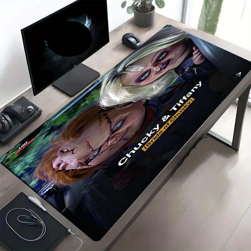 Bride of Chucky Print Mouse Pad, Anti‑Slip Desktop keyboard Mat, for PC Laptop Gaming Working Daily Use, Cool Festival Surprise Gift