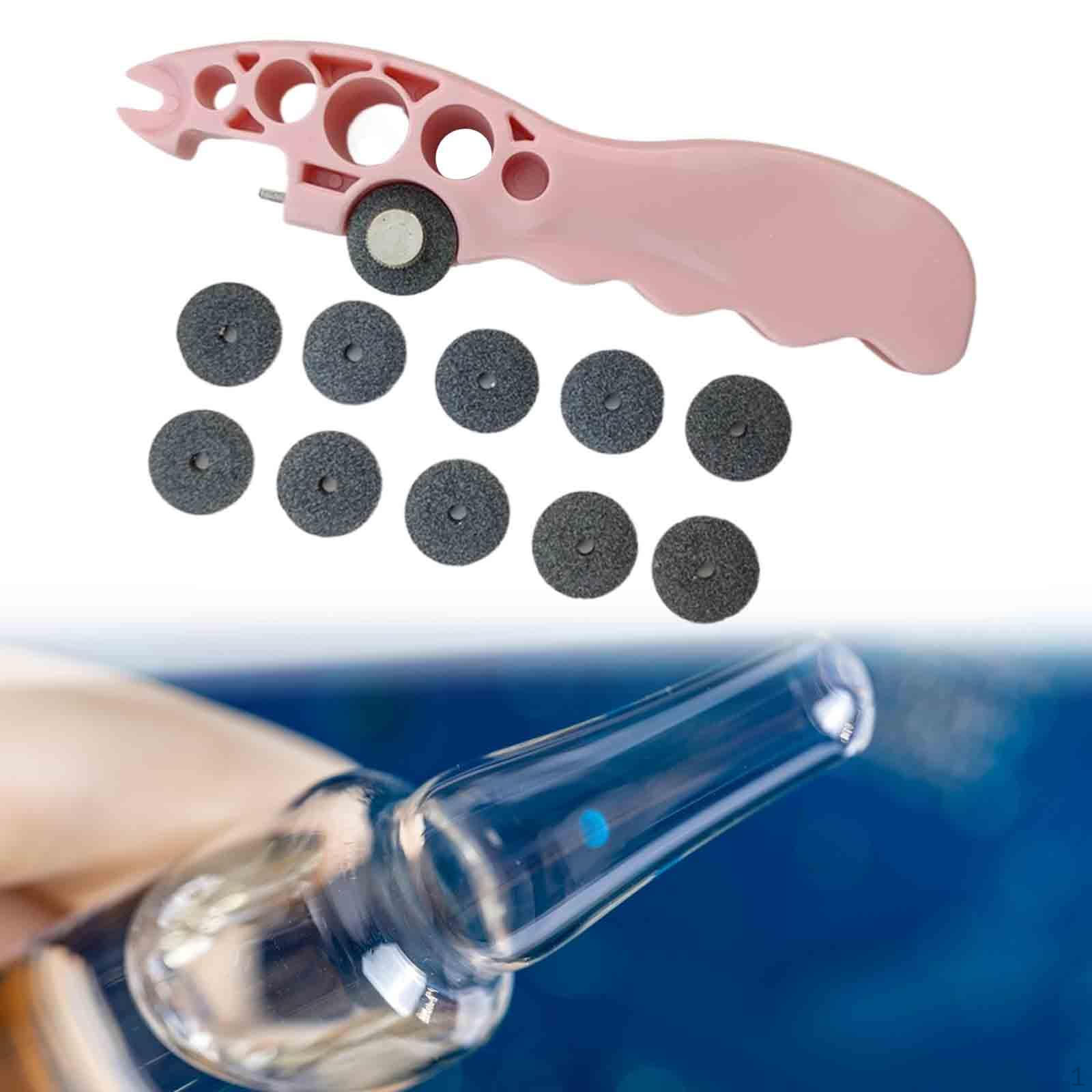 Устройство для открывания бутылок, Инструмент для открывания стеклянных флаконов, Открывалка для бутылок с ампулами, Устройство для резки бутылок, розовый