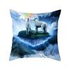 Home Decor Wildlife Print Cushion Cover Wolf King Photo Pillow Cover Home Sofa Decoration Pillowcase X