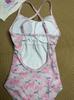Damen Plus Size Pinkes Dreieck Racing Badeanzug - Sportlich & Niedlich